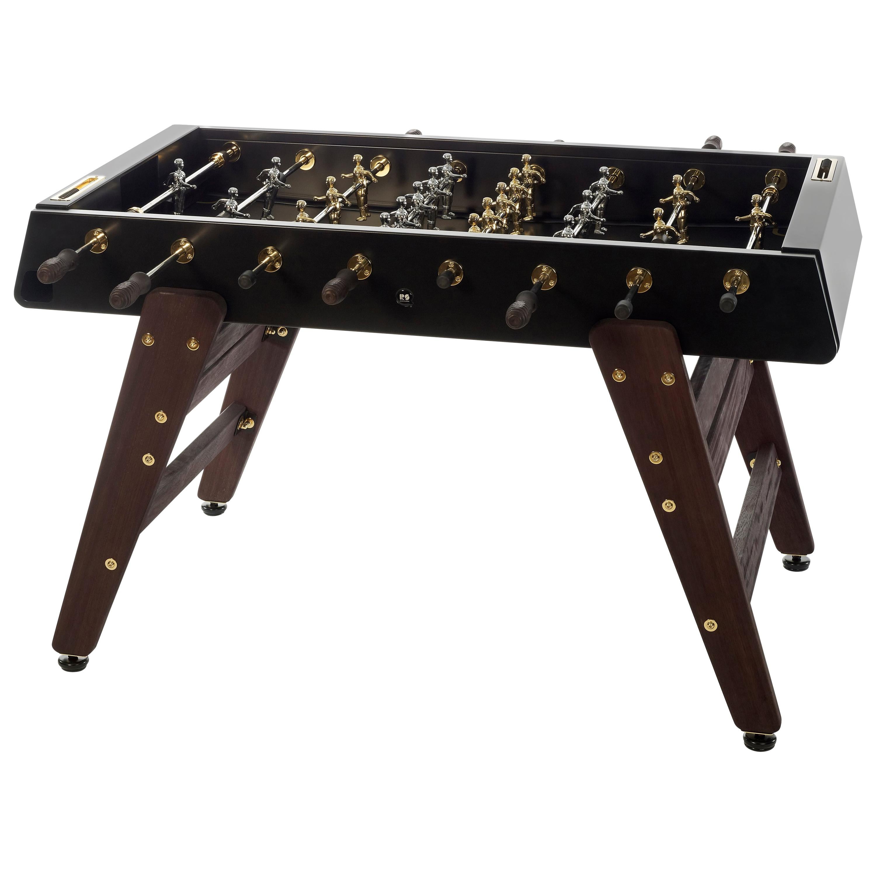 RS Barcelona RS Wood Gold Table in Black by Rafael Rodriguez For Sale