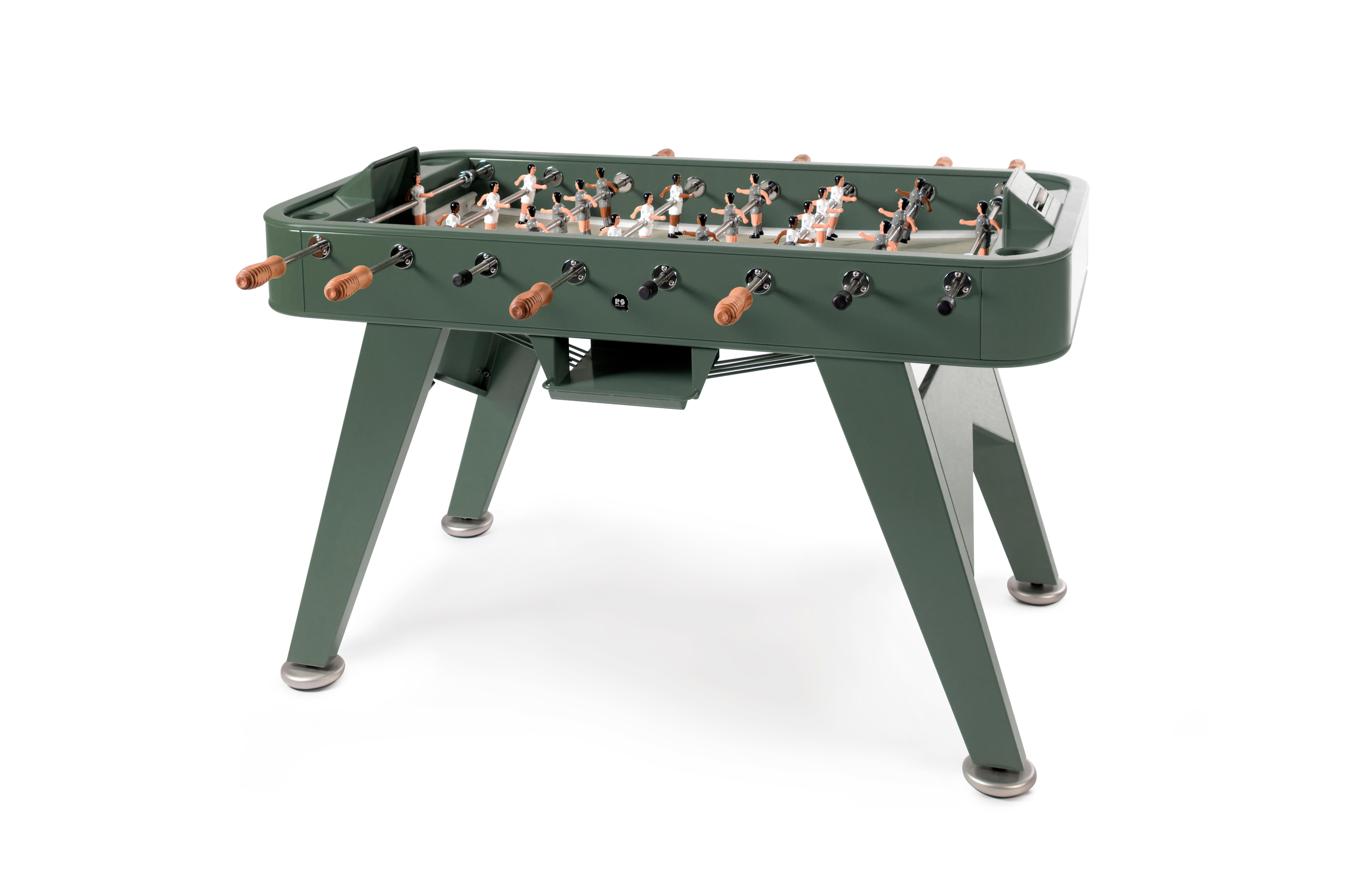 RS Barcelona RS2 Football Table in Green Stainless Steel by Rafael Rodriguez For Sale
