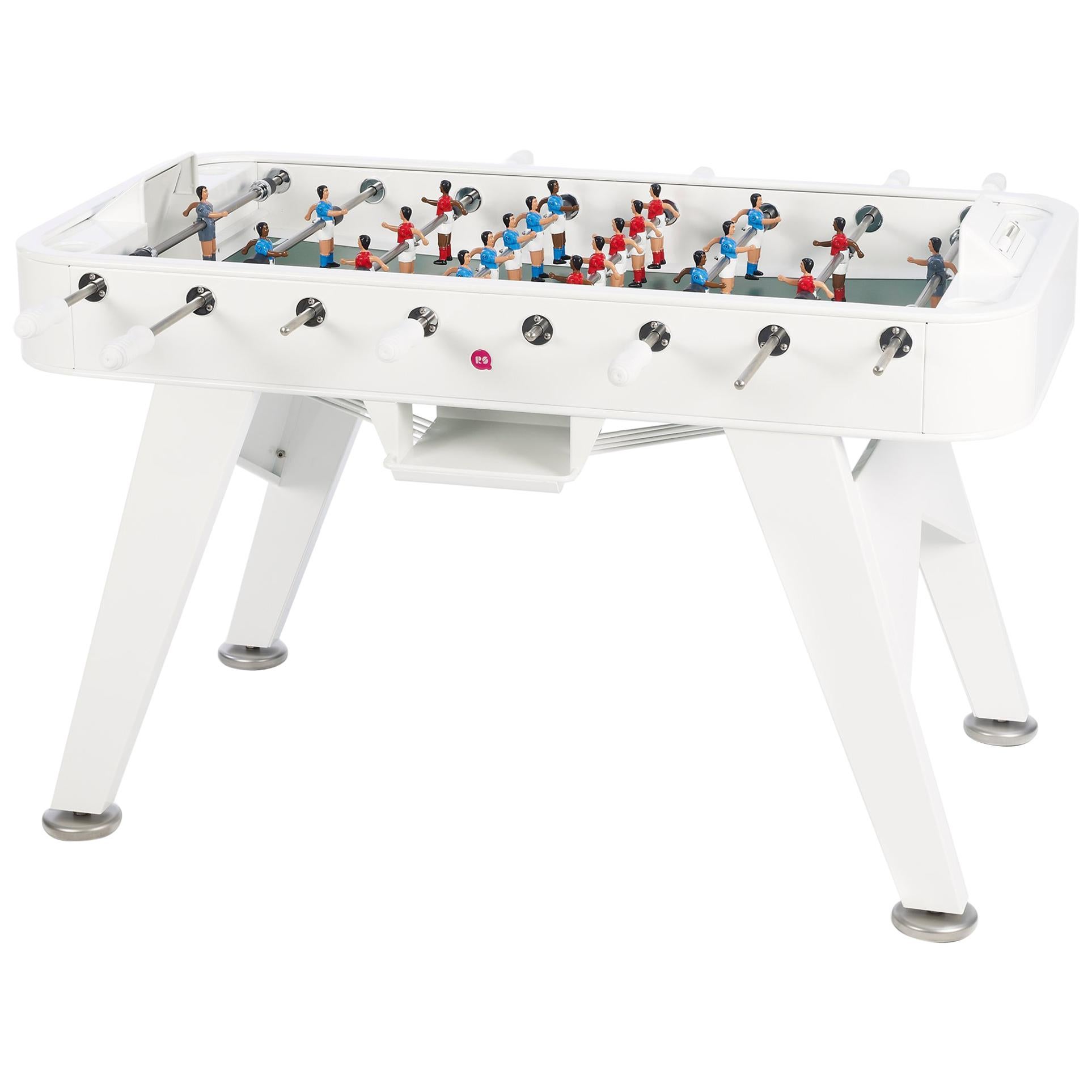 RS Barcelona RS2 Football Table in White Stainless Steel by Rafael Rodriguez