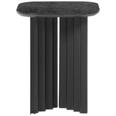 RS Barcelona Plec Small Table in Black Marble by A.P.O.