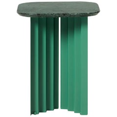 RS Barcelona Plec Small Table in Green Marble by A.P.O.
