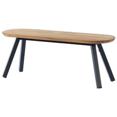 RS Barcelona You and Me 120 Bench in Oak with Black Legs by A.P.O.