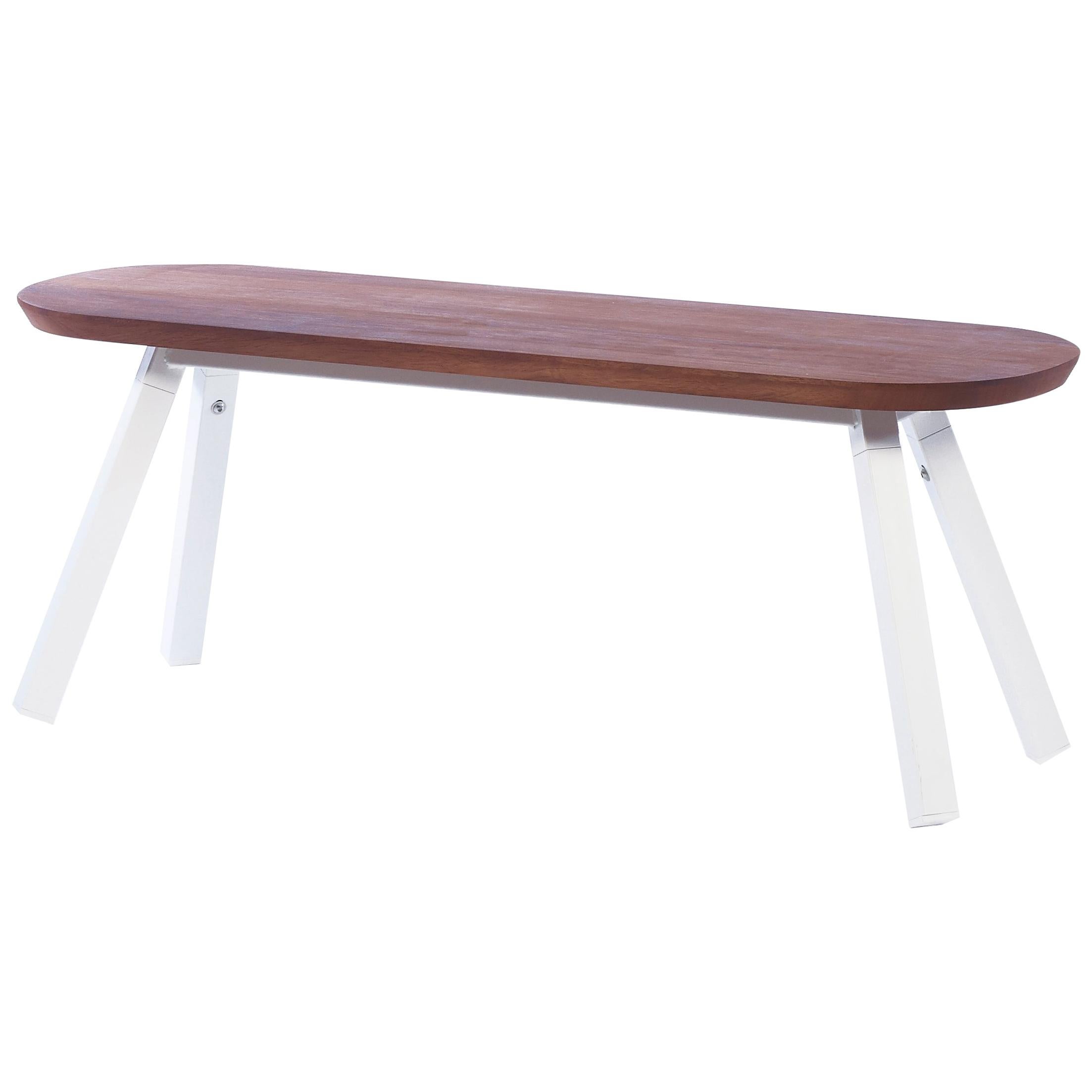 RS Barcelona You and Me 120 Bench in Iroko and White by A.P.O.