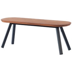 Banc RS Barcelona You & Me 120 en Iroko avec pieds noirs par A.P.O.