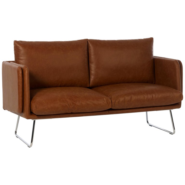 Rs Barcelona Spongy Sofa In Brown Leather By Stone Designs