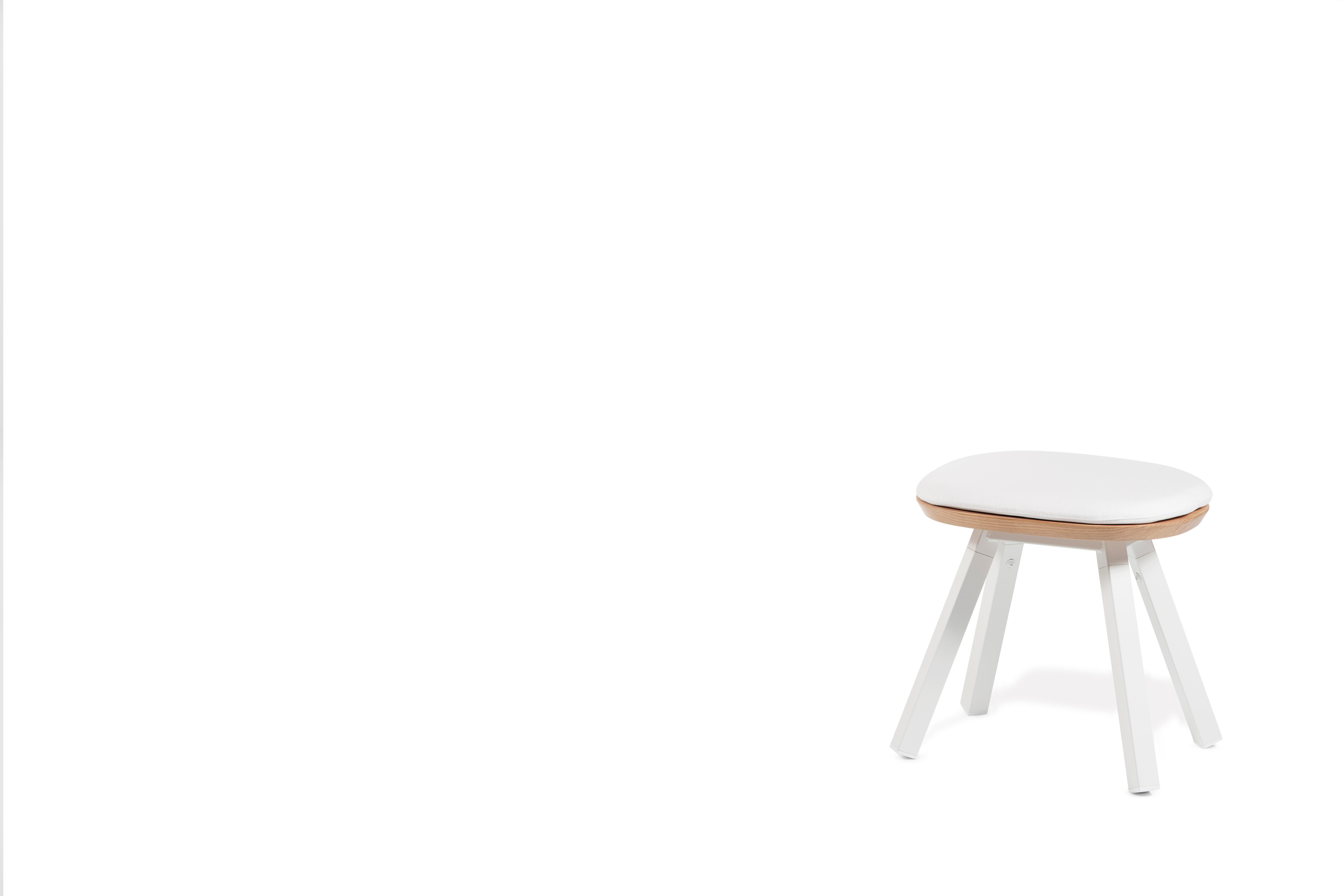 Spanish RS Barcelona You and Me Stool in Oak and White by A.P.O. For Sale