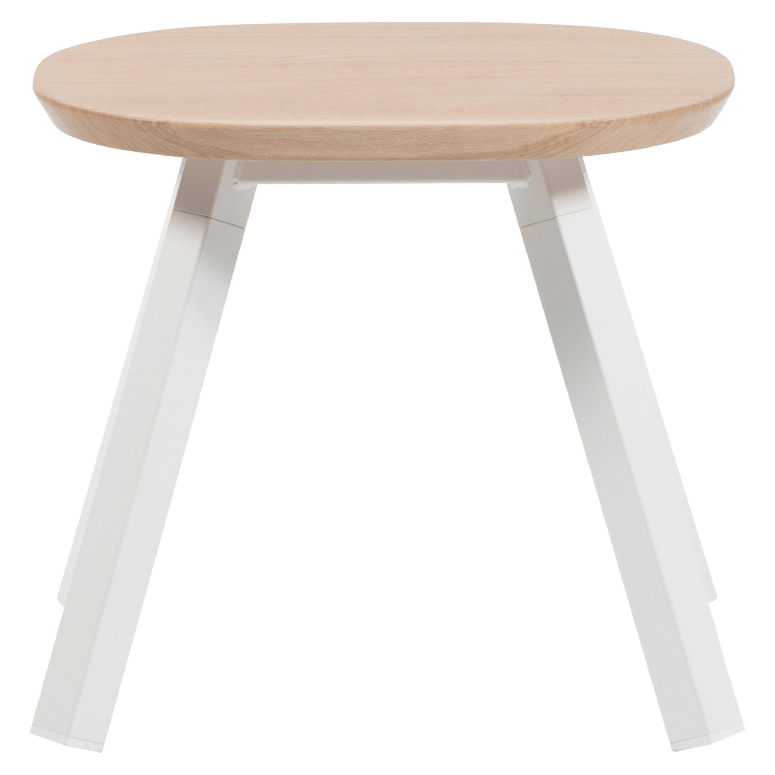RS Barcelona You and Me Stool in Oak and White by A.P.O. For Sale