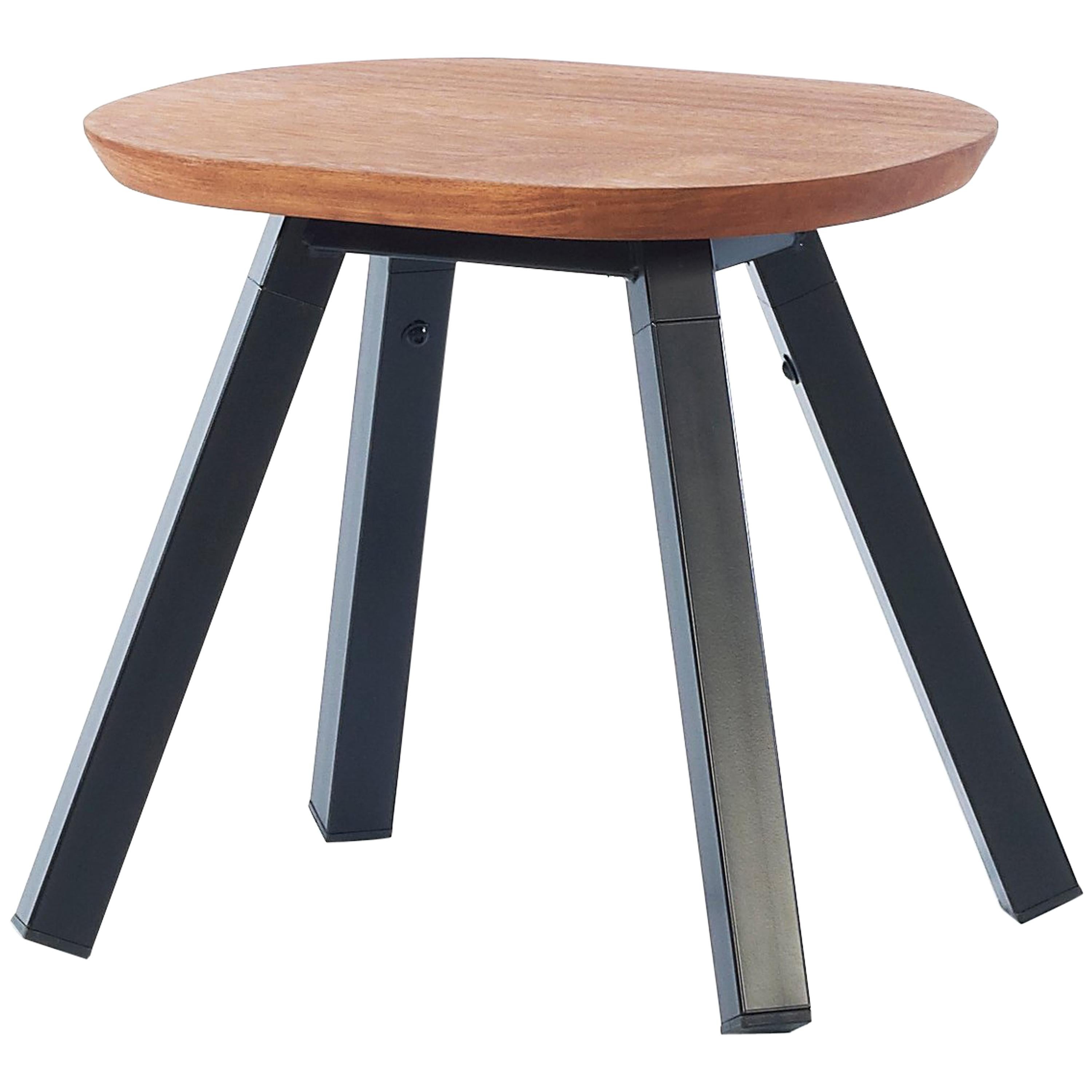 RS Barcelona You and Me Stool in Iroko and Black by A.P.O. For Sale