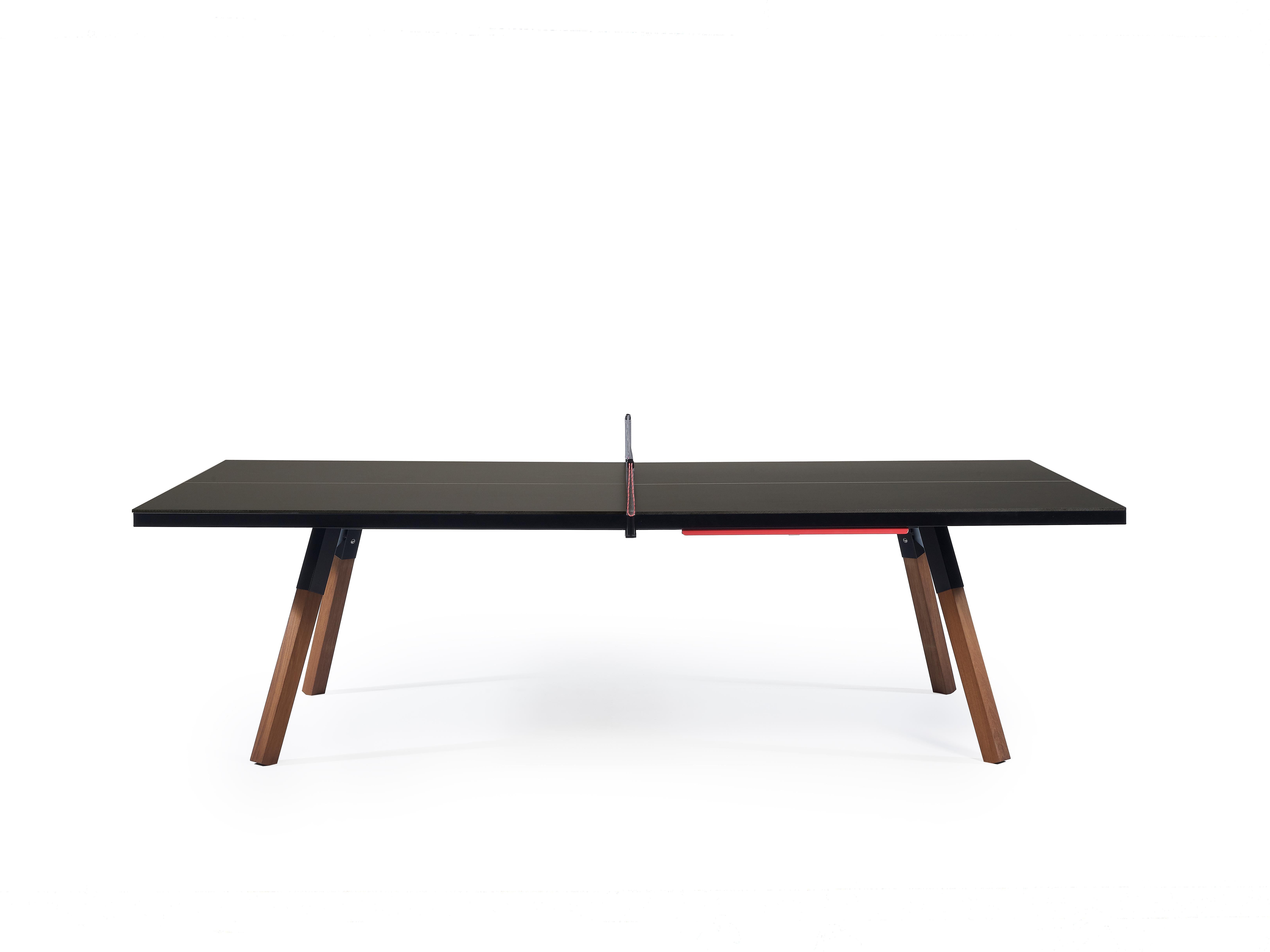 Spanish You and Me HPL Top Ping Pong Table in Black by RS Barcelona For Sale
