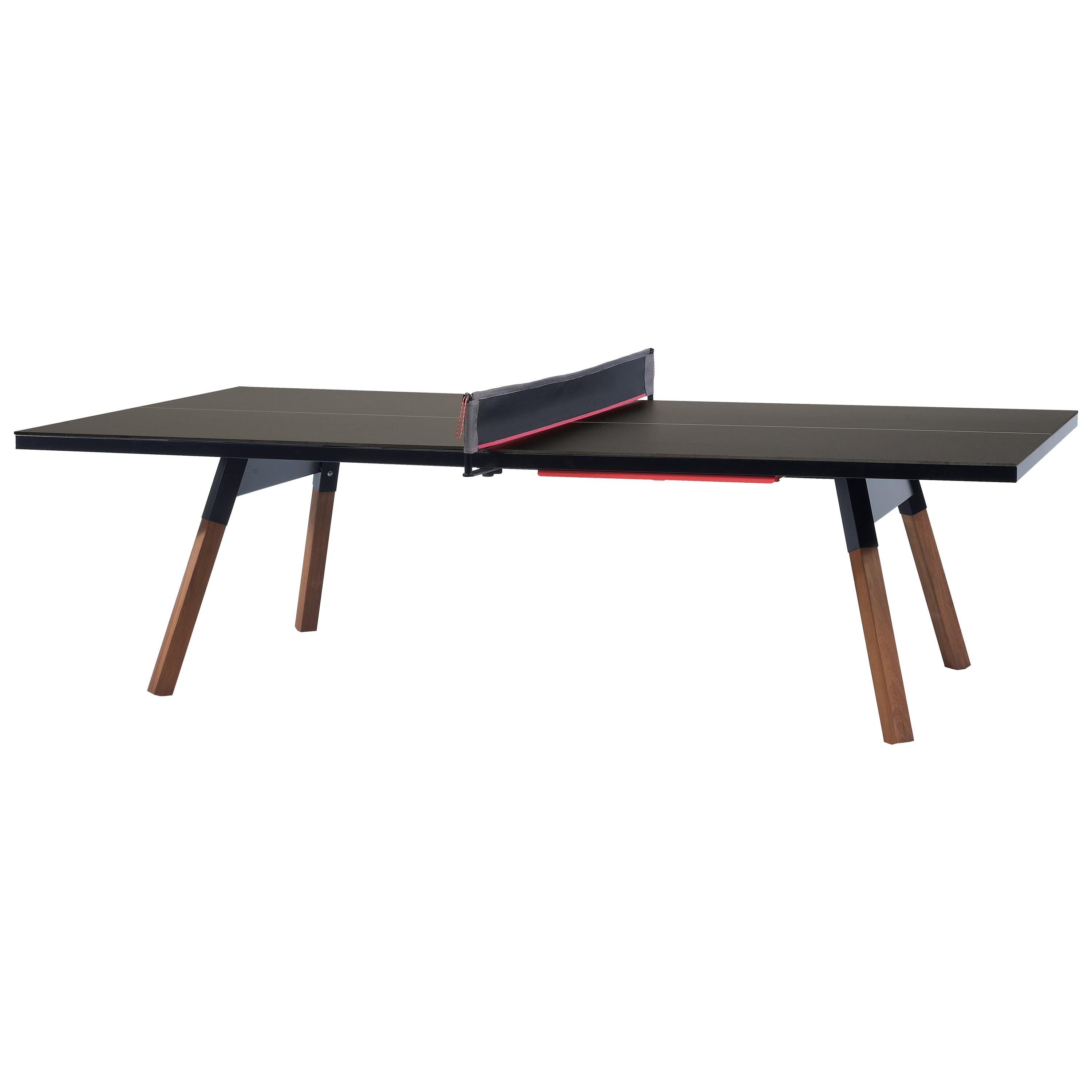 You and Me HPL Top Ping Pong Table in Black by RS Barcelona For Sale