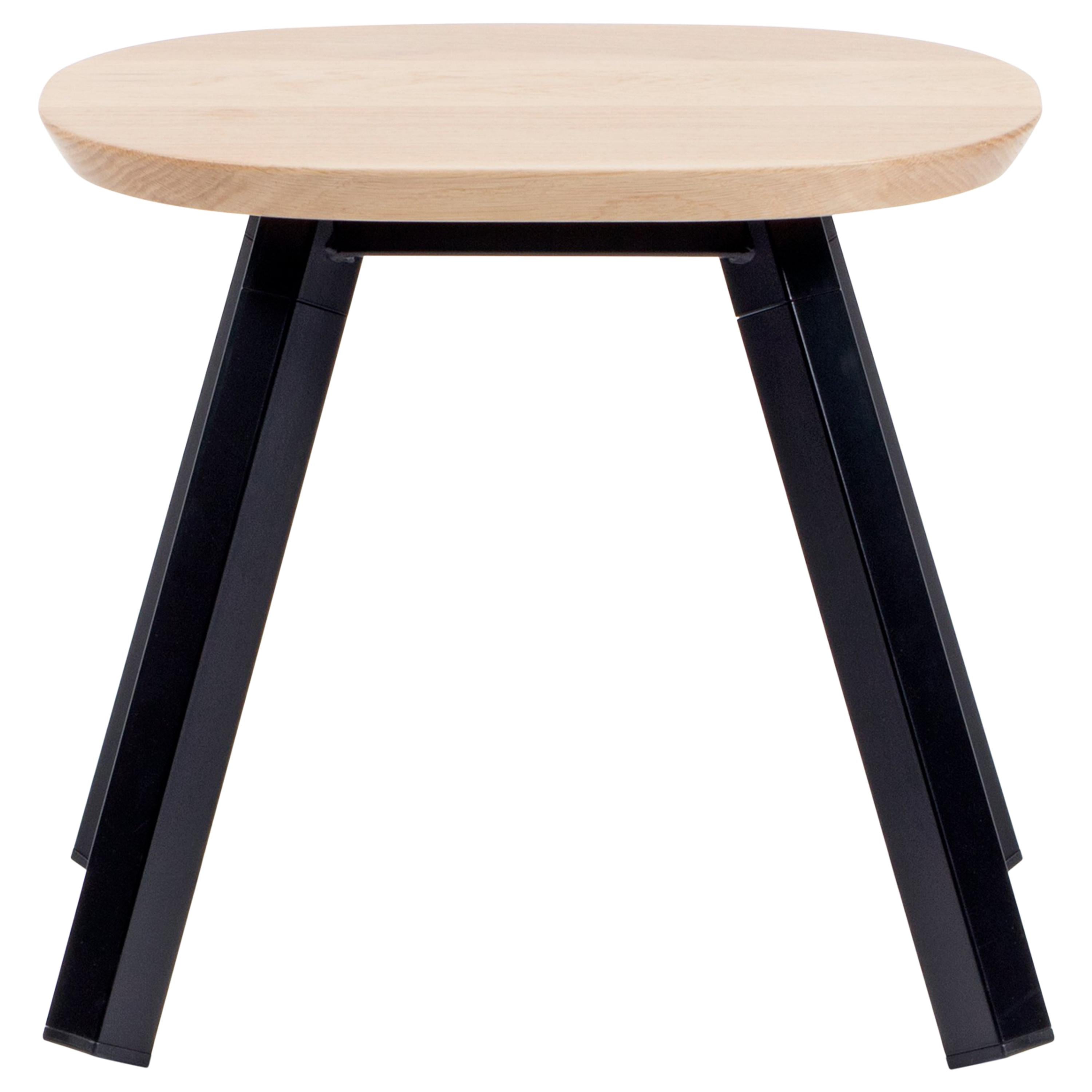 RS Barcelona You & Me Stool in Oak and Black by A.P.O. For Sale