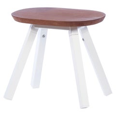 RS Barcelona You & Me Stool in Iroko and White by A.P.O.