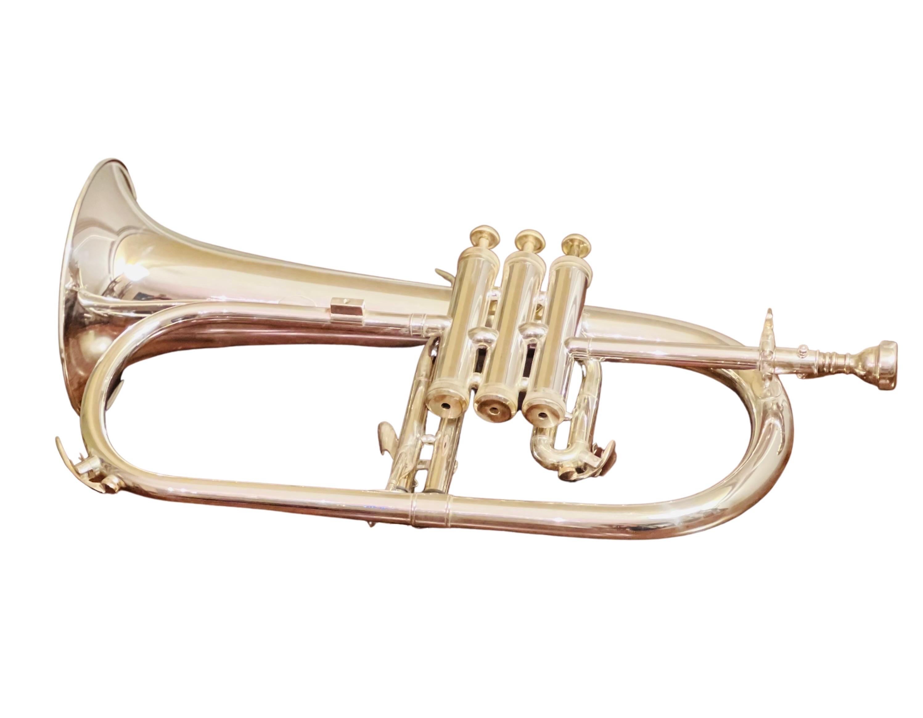 R.S. Berkely Silver Plated Flugelhorn, 2006 In Good Condition For Sale In Doylestown, PA