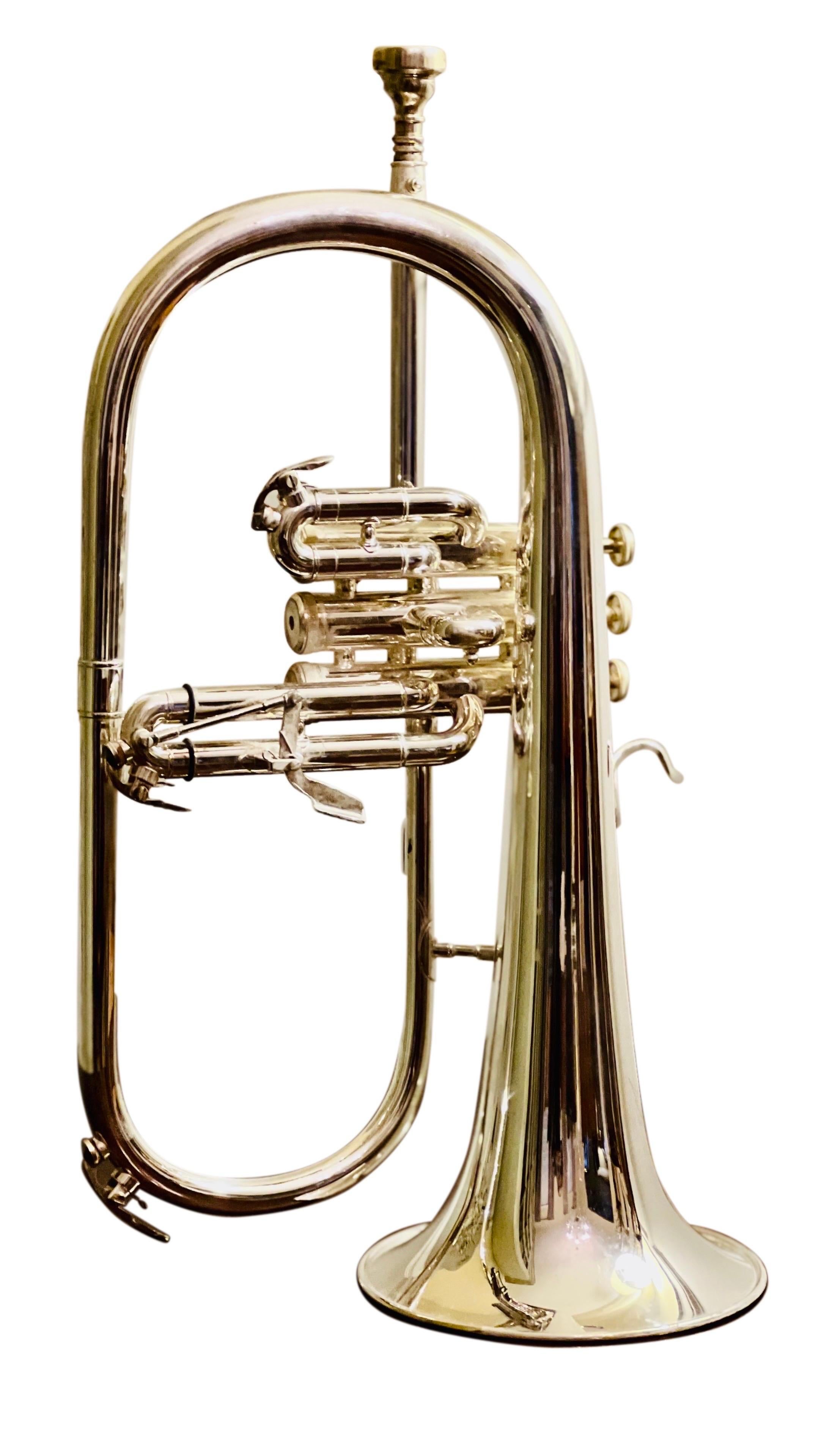 Contemporary R.S. Berkely Silver Plated Flugelhorn, 2006 For Sale