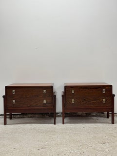 Comodini RS in stile Mid-Century Modern, legno massello, design vintage, Canada, 1960 circa