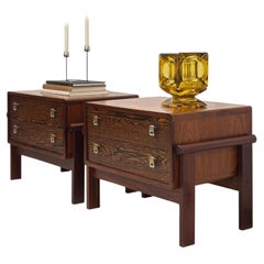 Comodini RS in stile Mid-Century Modern, legno massello, design vintage, Canada, 1960 circa