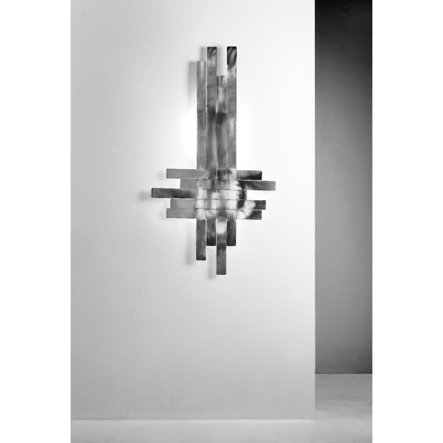 Lámpara de pared RS400 en latón satinado tejido by Daluce Siglo XXI y contemporáneo en venta