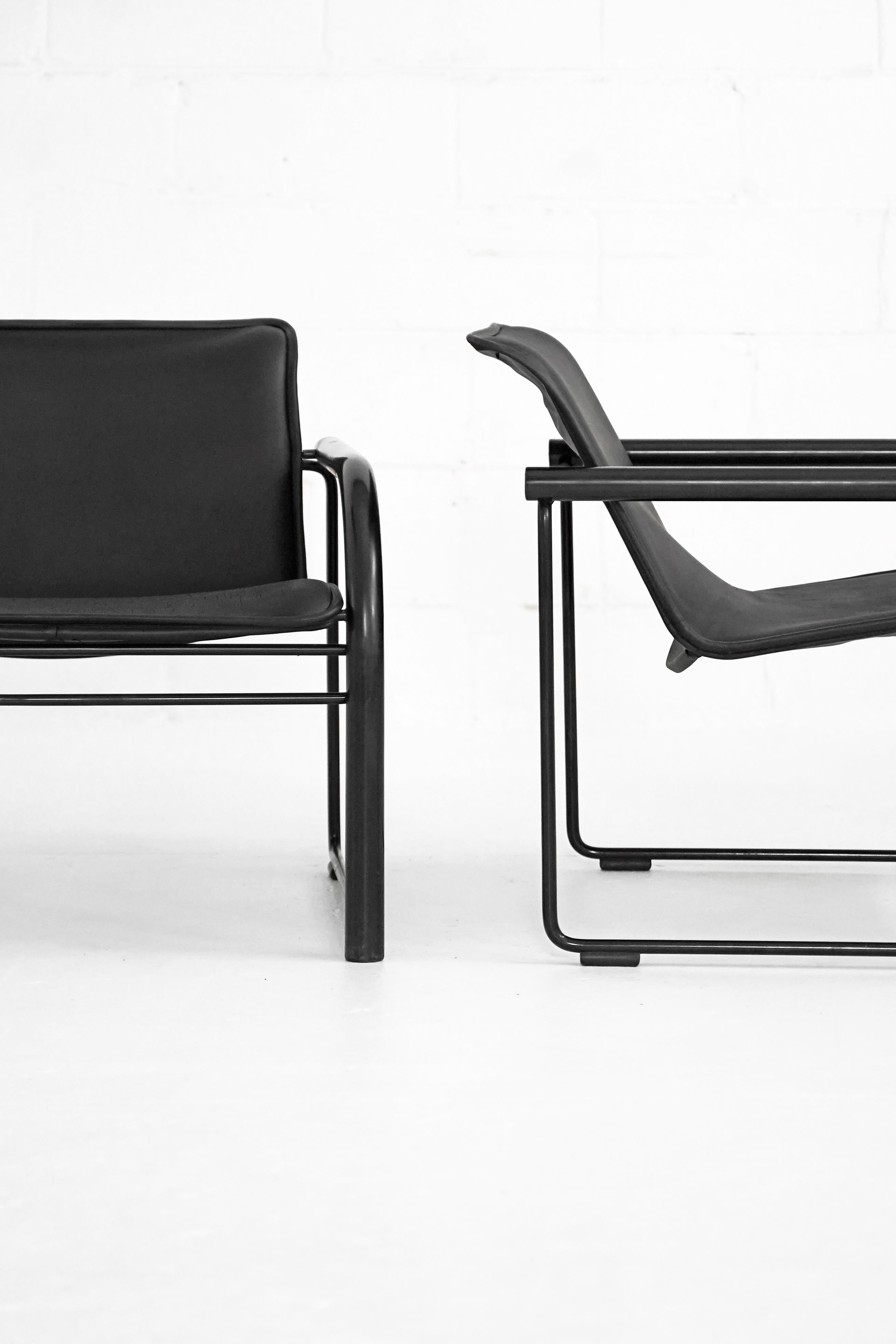 American RS48 Lounge Chair in Leather by Robert Schultz for Nienkamper For Sale