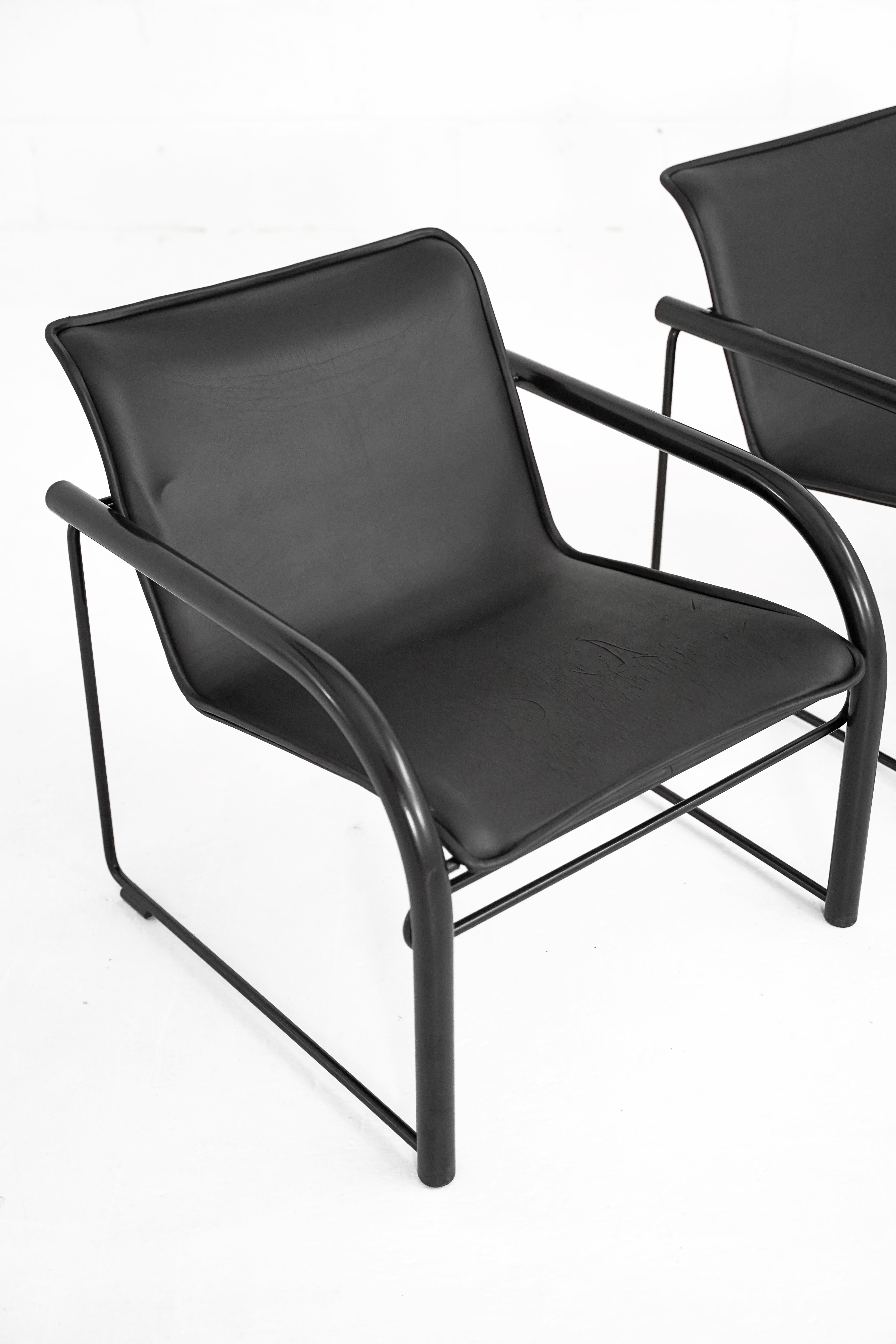 Late 20th Century RS48 Lounge Chair in Leather by Robert Schultz for Nienkamper For Sale