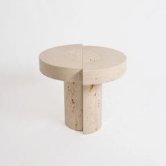 RST side table in Travertino Romano by Niko Koronis