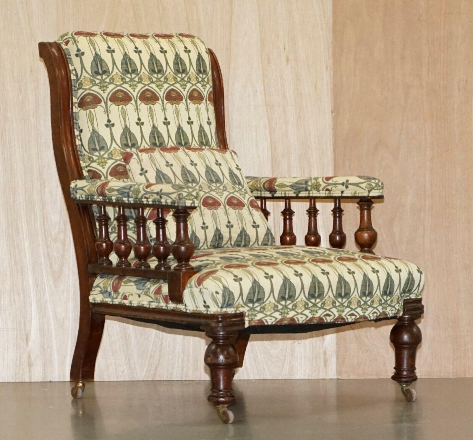 RT Deco Berger Armchair Art Nouveau Upholstery by Charles Rennie Mackintosh  at 1stDibs