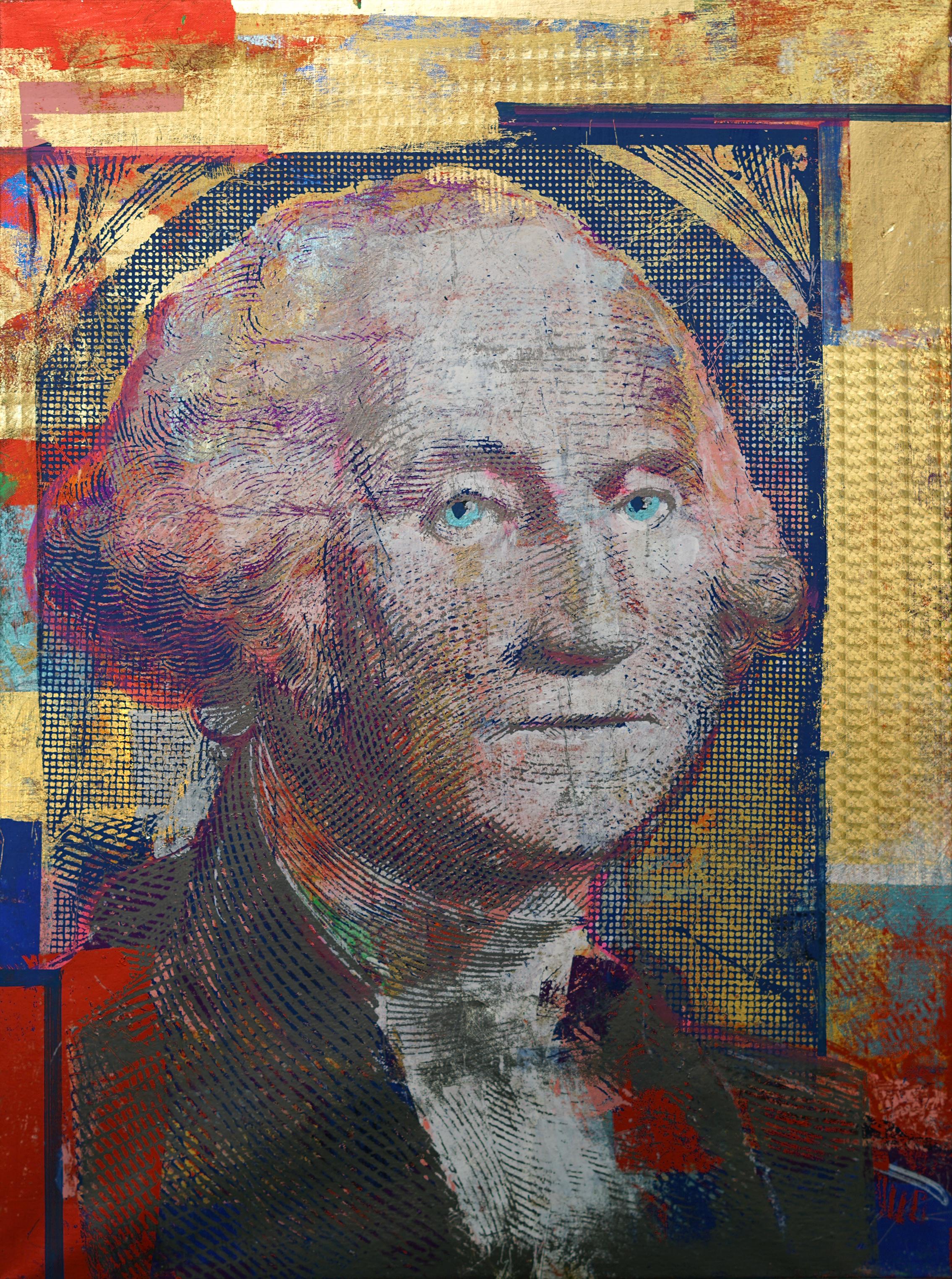 Houben R.T. Figurative Painting - $1 George Washington