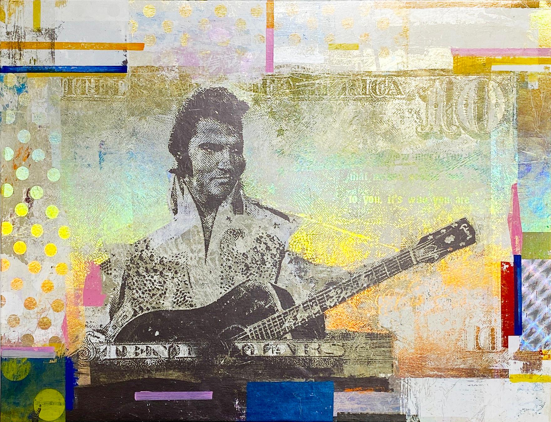 Houben R.T. Figurative Painting - 10 Dollars Elvis Presley