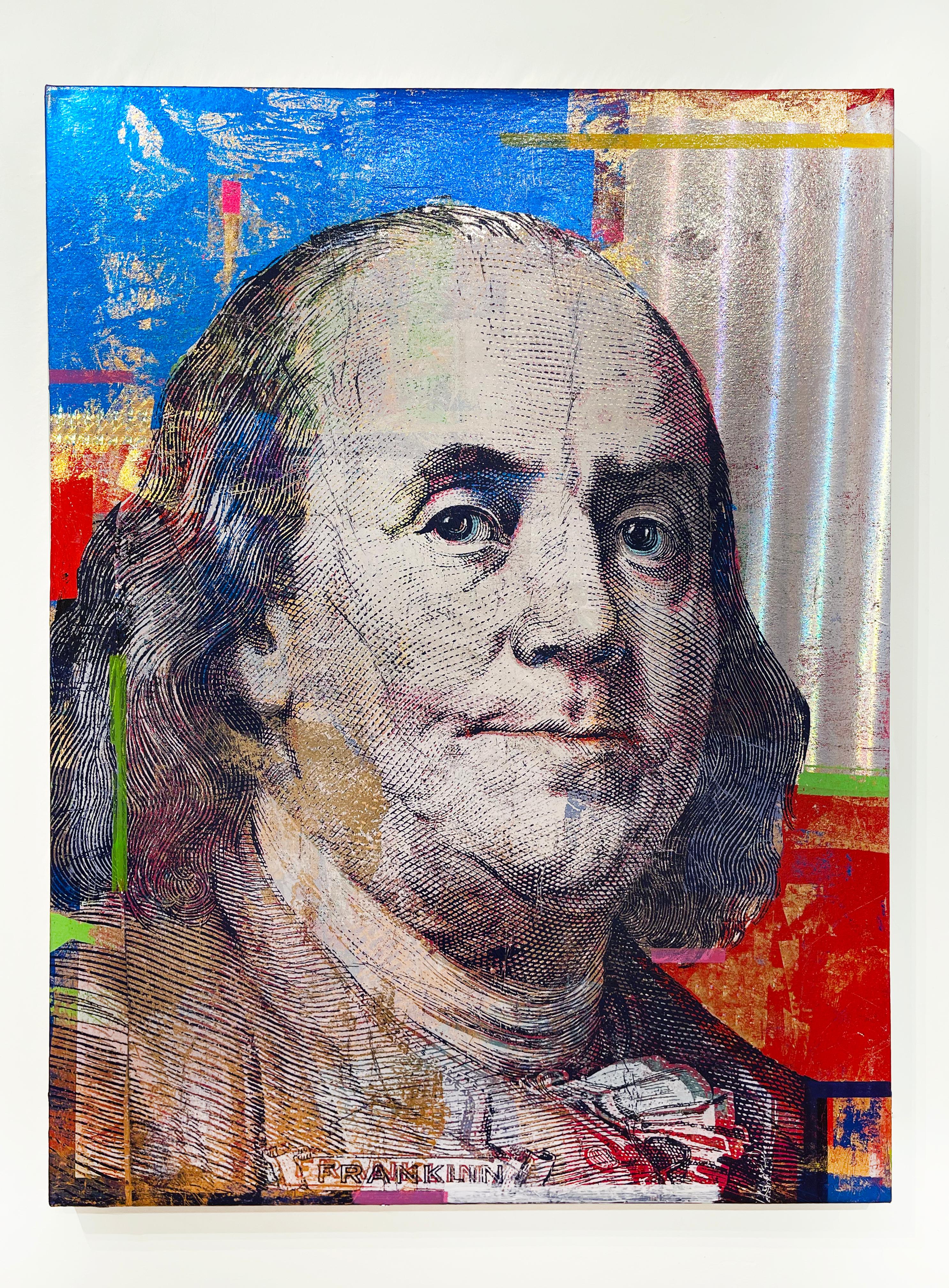 100 Dollars Ben Franklin - Painting by Houben R.T.