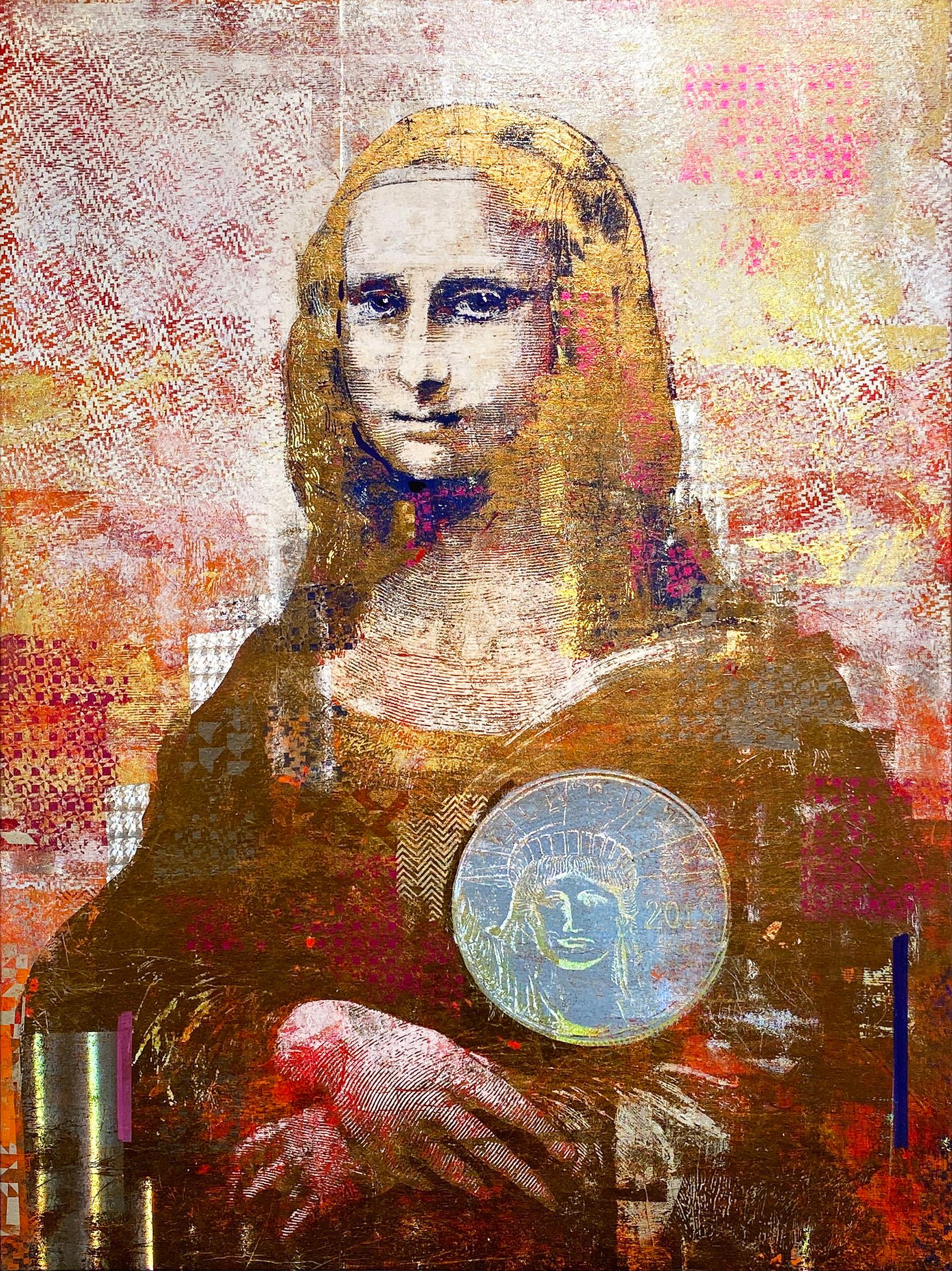 Figurative Painting de Houben R.T. - 2 Colones Mona Lisa