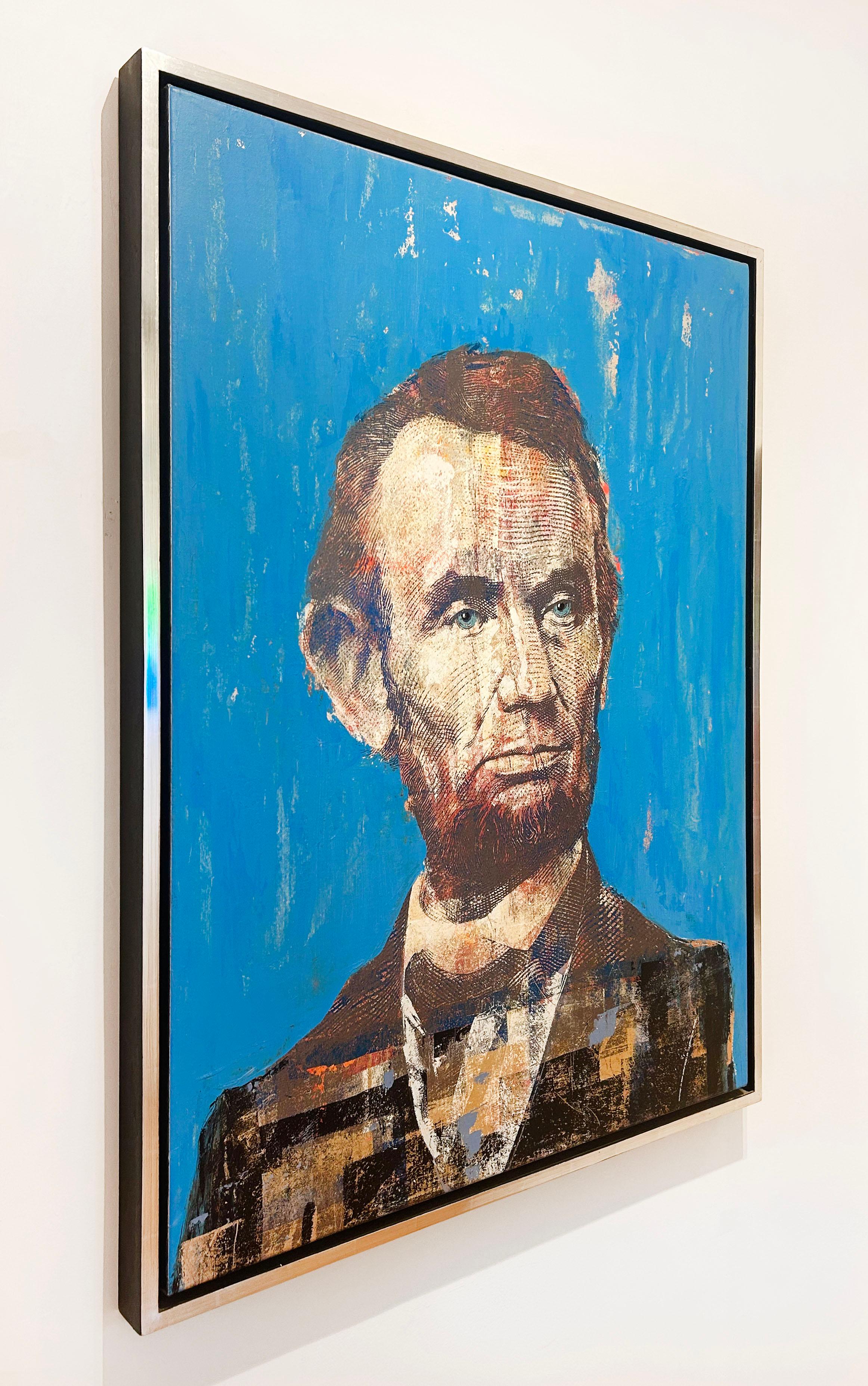 Artiste :  Houben, R.T.
Titre :  5 $ Abe Lincoln
Date :  2016
Moyen :  Acrylique et feuille d'aluminium sur toile
Sans cadre Dimensions :  48