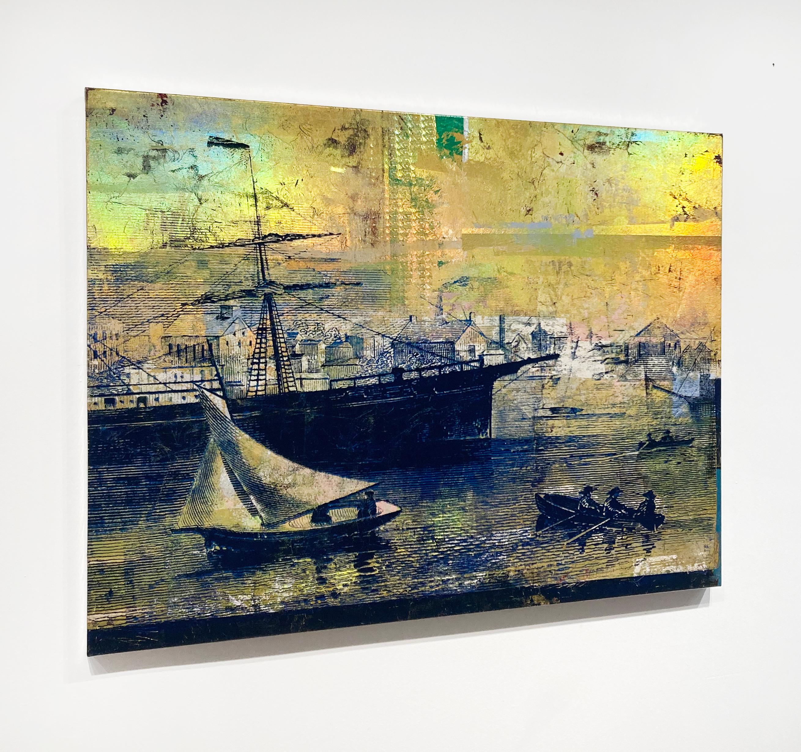 5 Dollar Bank of North Carolina Raleigh NC. - Contemporain Painting par Houben R.T.