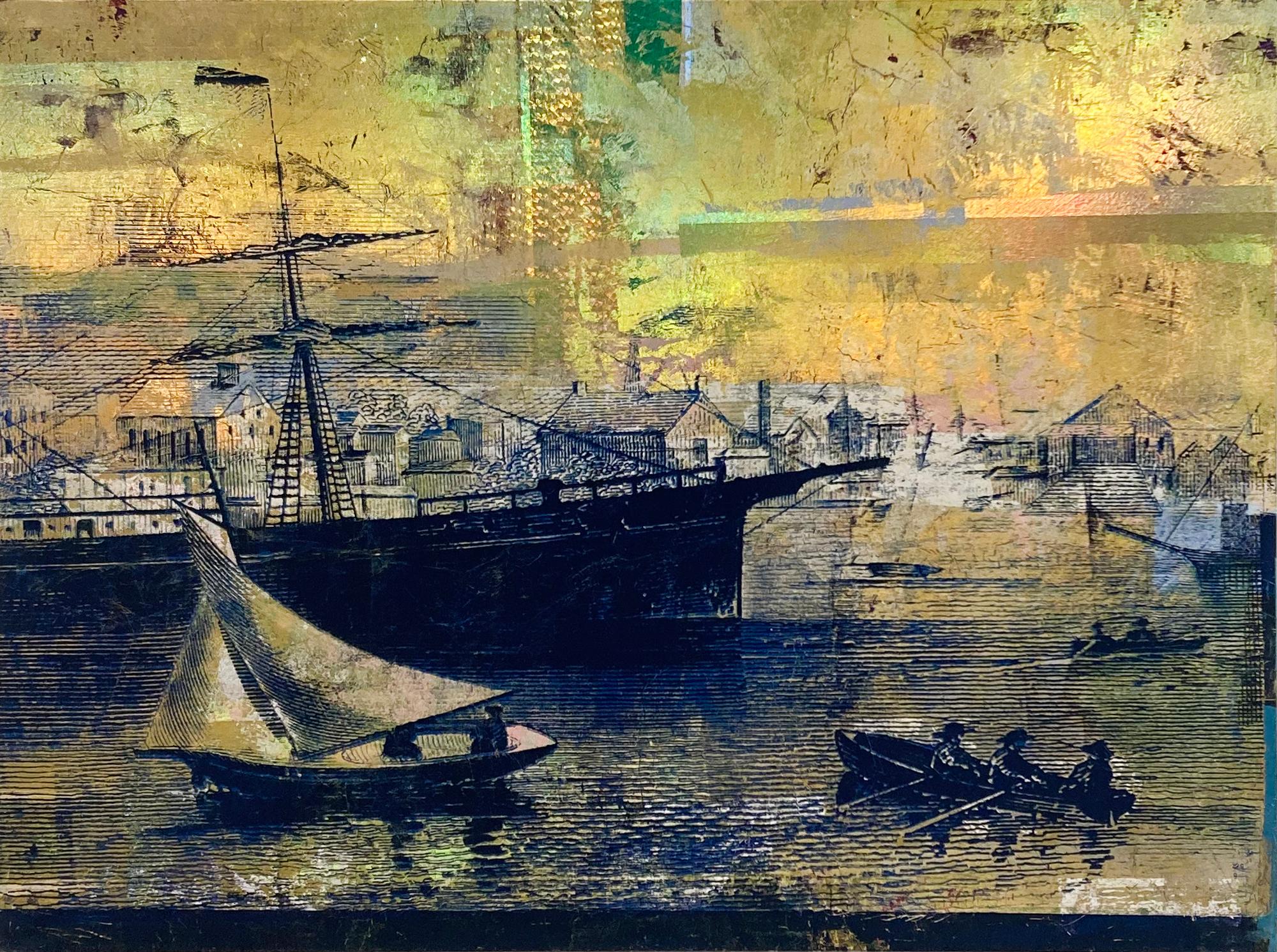 Landscape Painting Houben R.T. - 5 Dollar Bank of North Carolina Raleigh NC.