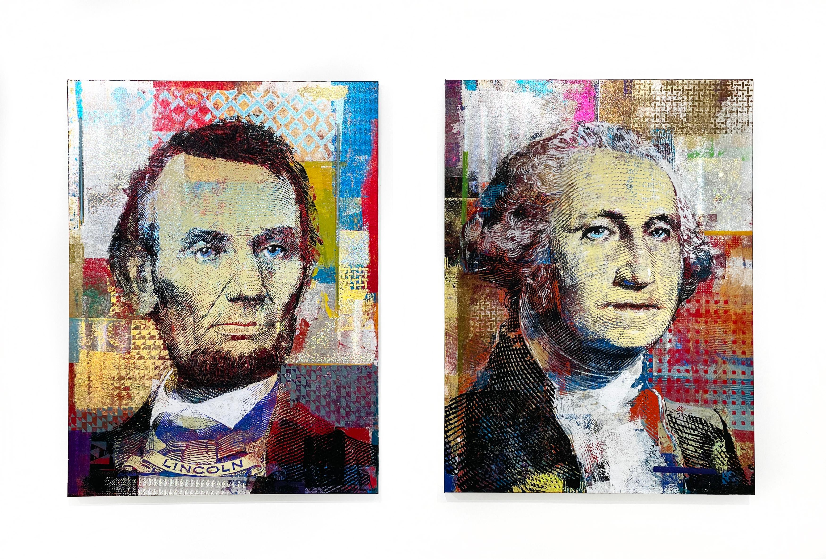 Artiste :  Houben, R.T.
Titre :  Abe Lincoln 5 dollars
Date :  2025
Moyen :  Acrylique et film sur toile
Sans cadre Dimensions :  40