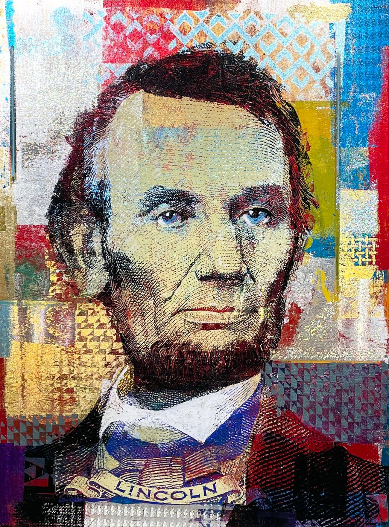 Abe Lincoln 5 dollars - Painting de Houben R.T.