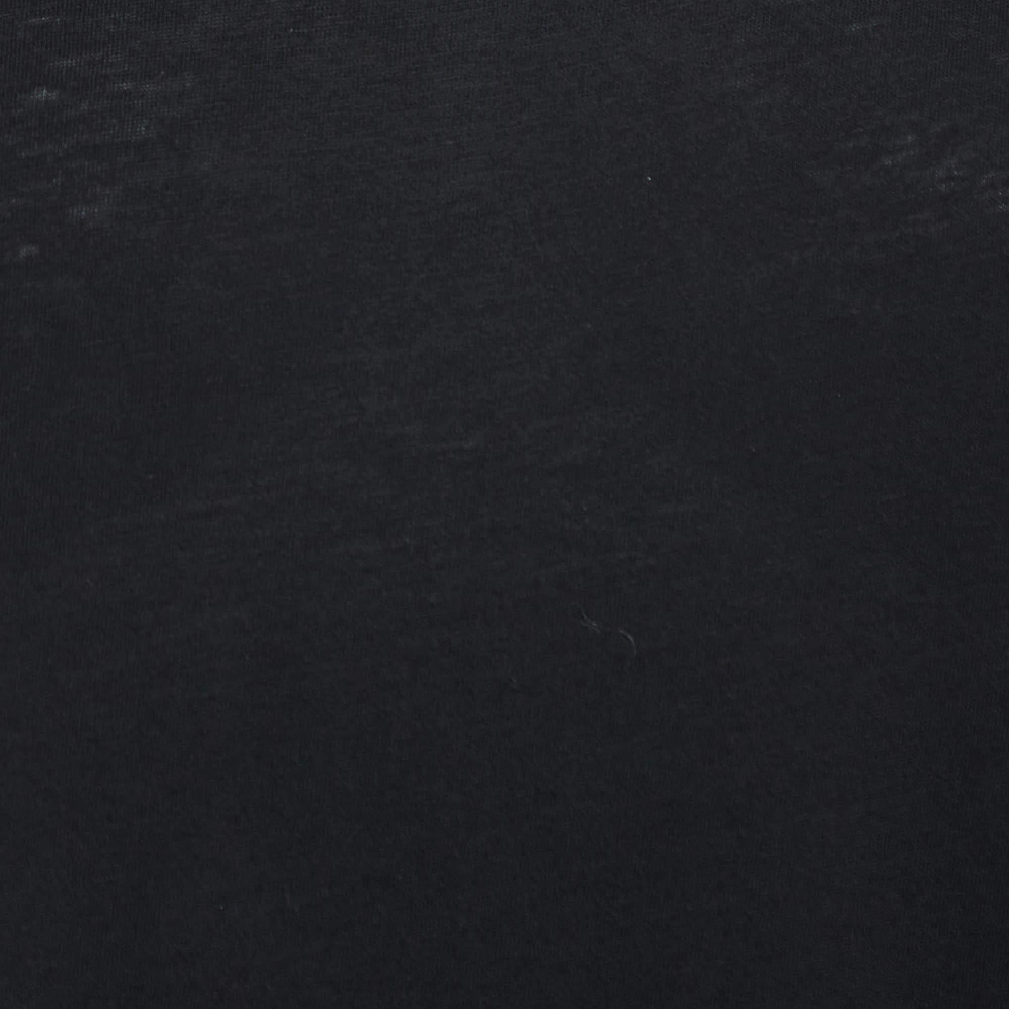 RTA Black Cotton Distressed Crop T-Shirt L In New Condition For Sale In Dubai, Al Qouz 2