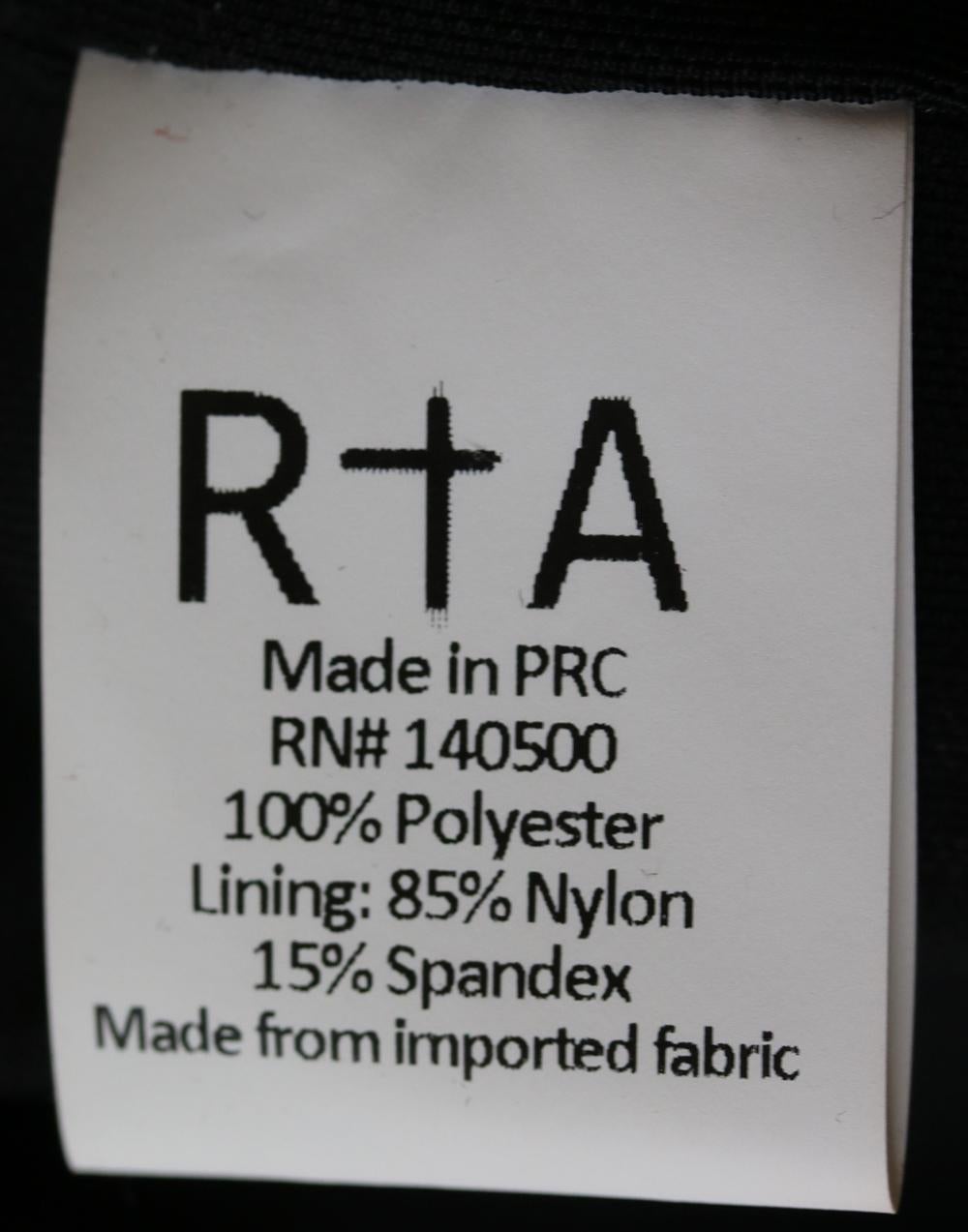 RtA Harper Draped Metallic Jersey Mini Dress In New Condition In London, GB
