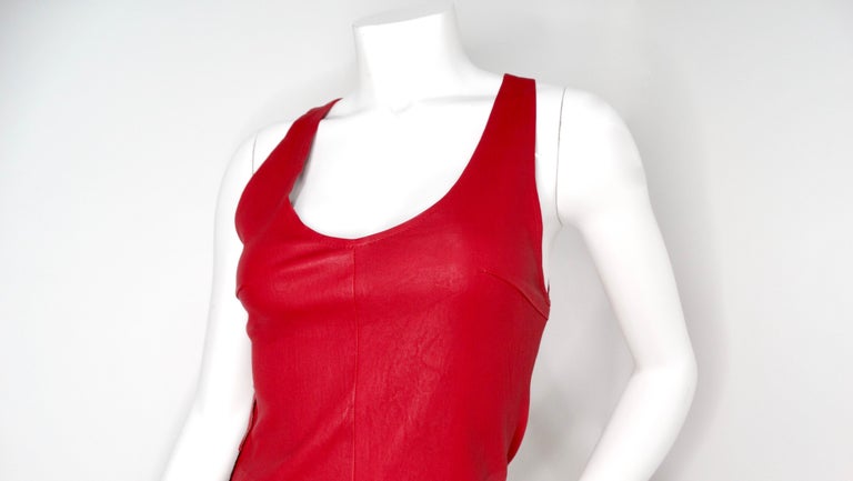 RTA Lipstick Fifi Lace-Up Leather Dress For Sale at 1stDibs