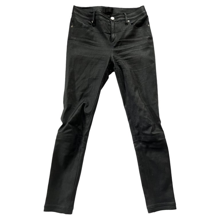 RtA Navy Leather Pants, Size 27 For Sale at 1stDibs