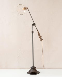 RTO Glass and Steel Found Object Floor Lamp #41