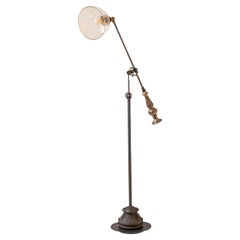 RTO Glass and Steel Found Object Floor Lamp #41