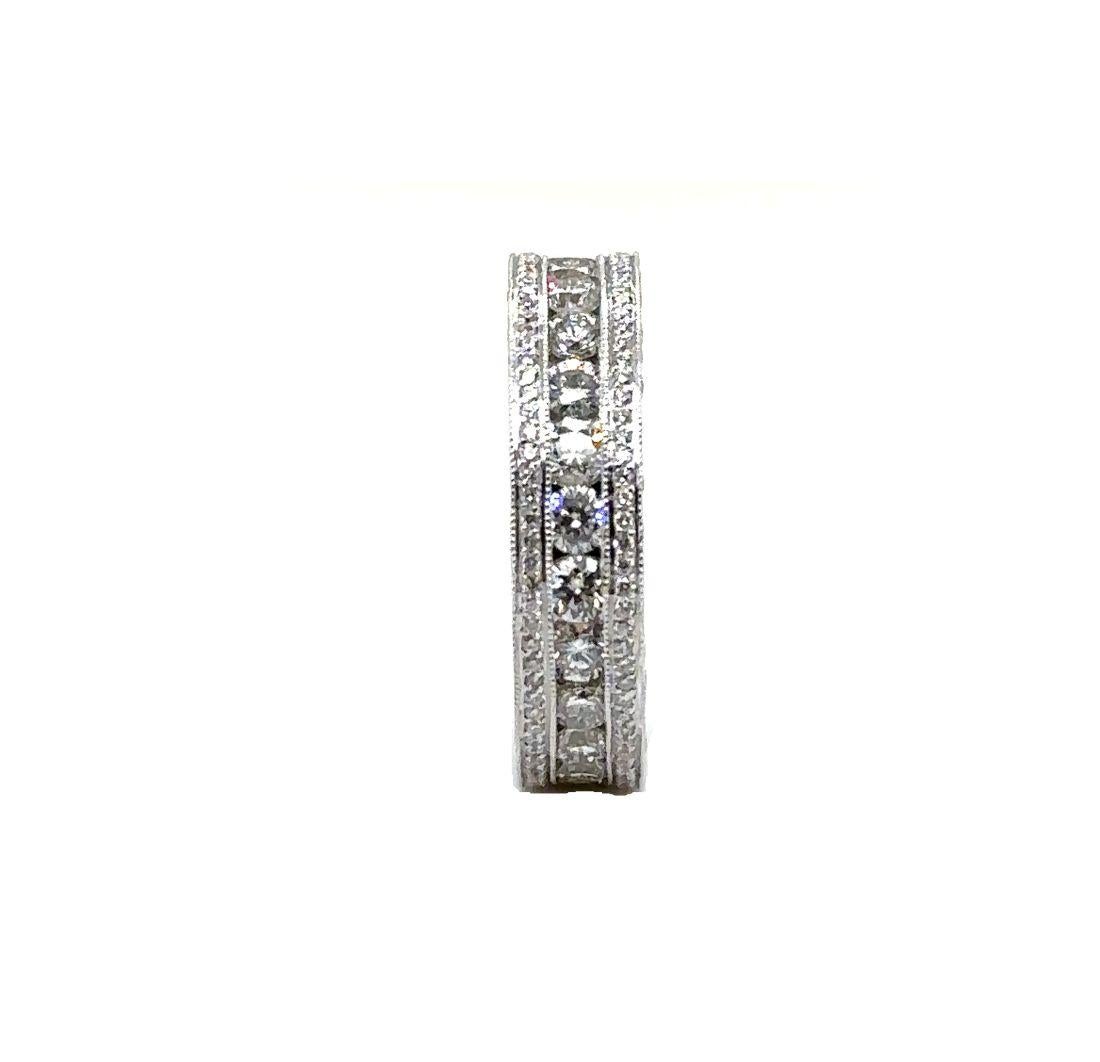 RTR004 - Ehering aus 18 Karat Weißgold mit Diamant im Angebot 5