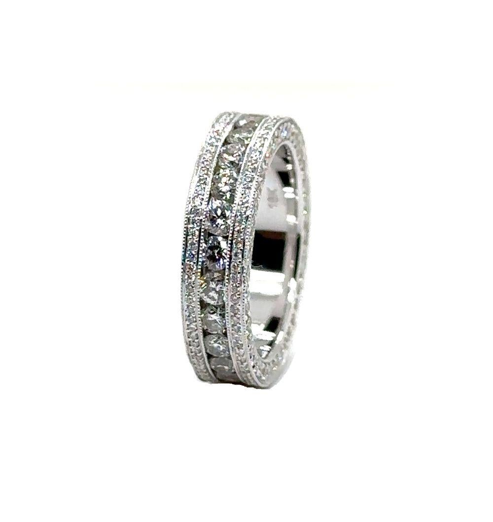 RTR004 - Ehering aus 18 Karat Weißgold mit Diamant im Angebot 7