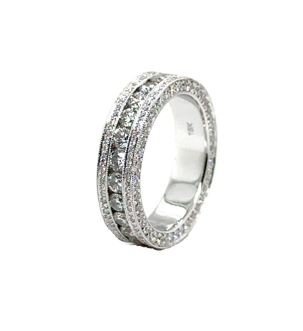 RTR004 - Ehering aus 18 Karat Weißgold mit Diamant im Angebot 8