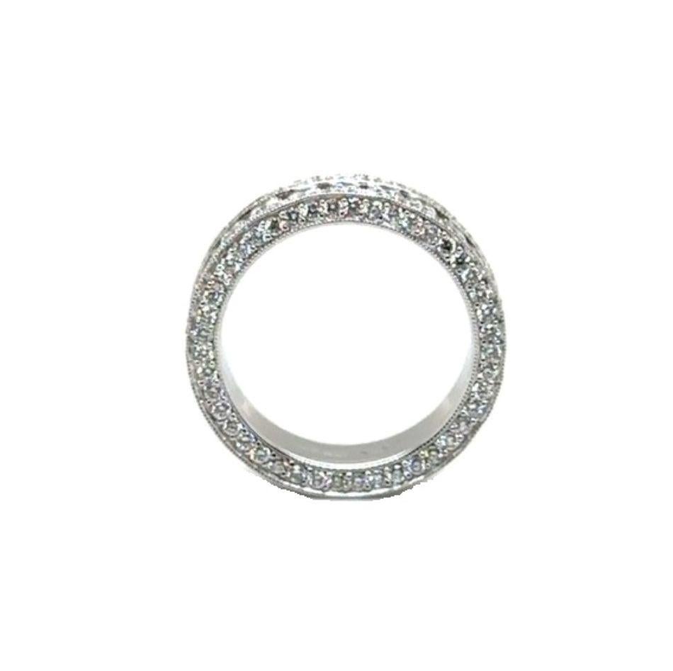 RTR004 - Ehering aus 18 Karat Weißgold mit Diamant im Zustand „Neu“ im Angebot in New York, NY