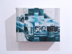 THUNDERBIRD, figurative, acrylic on canvas, turquoise, Ford,T-Bird,muscle car  
