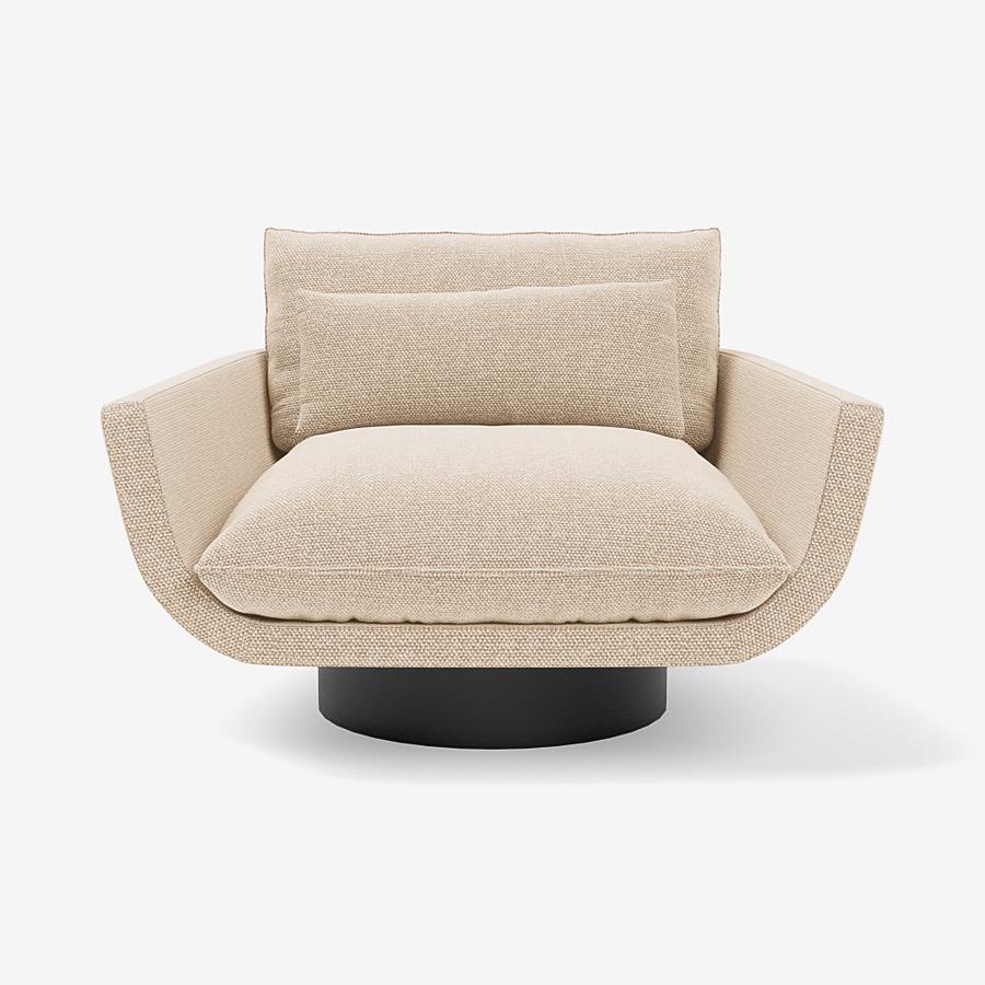 Rua Ipanema Lounge Chair by Yabu Pushelberg in Boucle Chenille Blend 'High Base' In New Condition For Sale In Toronto, ON