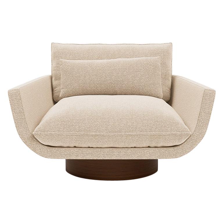Rua Ipanema Lounge Chair by Yabu Pushelberg in Boucle Chenille Blend 'High Base' For Sale