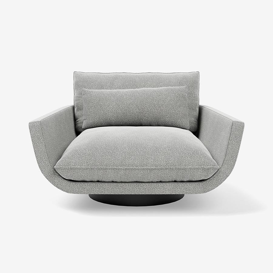 Modern Rua Ipanema Lounge Chair by Yabu Pushelberg in Boucle Wool For Sale