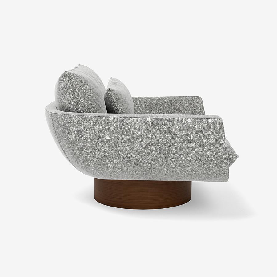 Modern Rua Ipanema Lounge Chair by Yabu Pushelberg in Boucle Wool 'High Base' For Sale