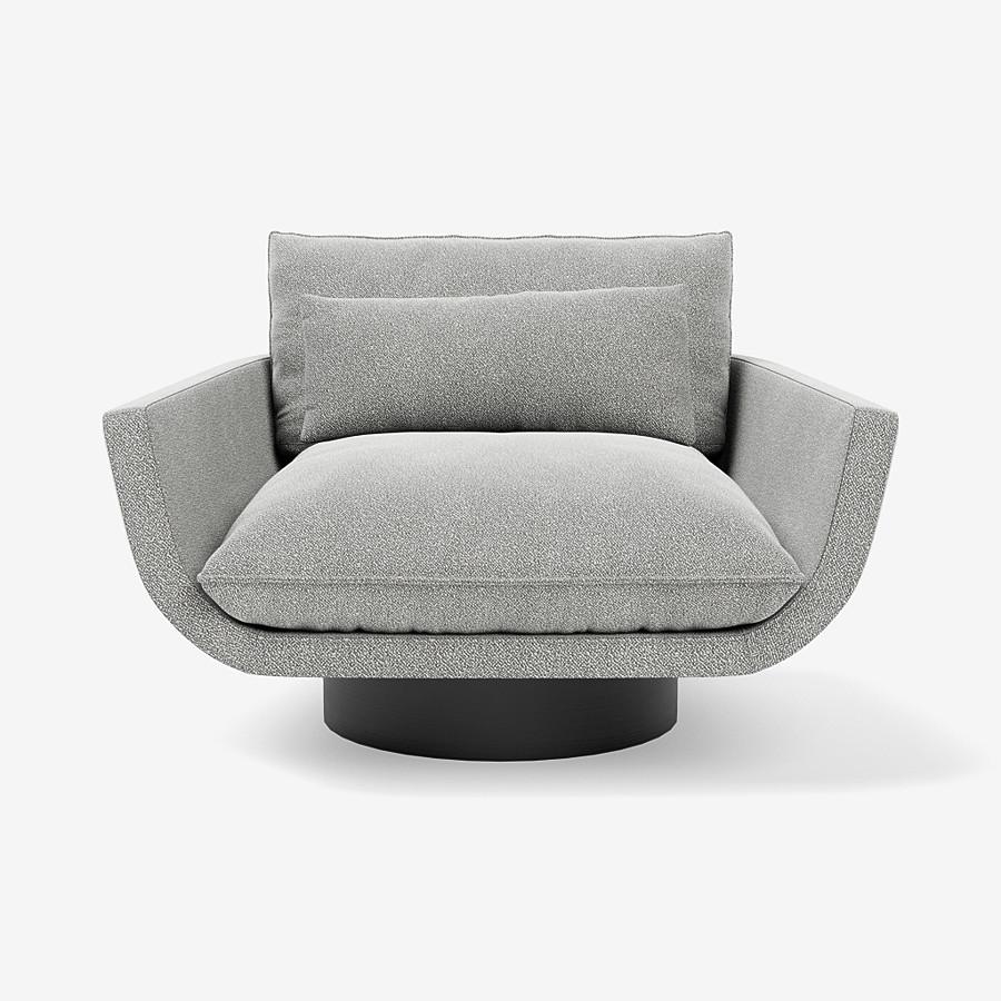 Rua Ipanema Lounge Chair by Yabu Pushelberg in Boucle Wool 'High Base' In New Condition For Sale In Toronto, ON